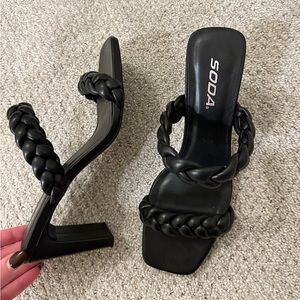 Soda braided heels